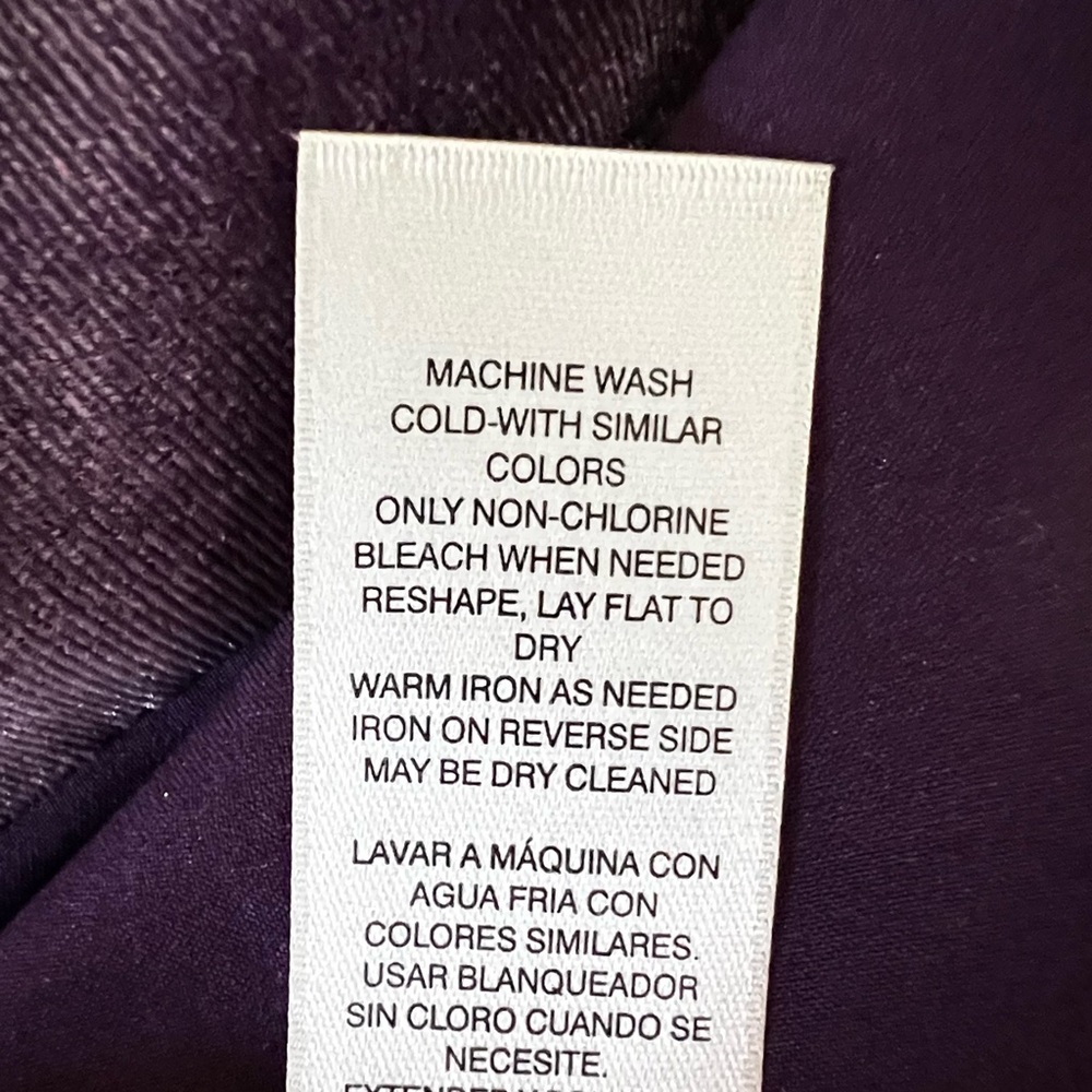 Chico’s Purple Soft Stretchy Velour Open Jacket Cardigan Women’s Size Large - 2 - Picture 8 of 10